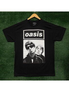 Oasis Noel & Liam Boxed Photo Rock Band T-Shirt Size Large